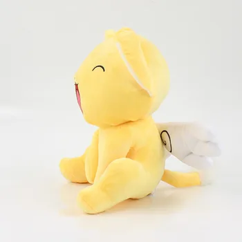 30cm Cardcaptor Sakura Kero pliušas su sparnais lėlės žaislas mielas laimingas Kero minkšti kimštiniai lėlės žaislas vaikams, dovana
