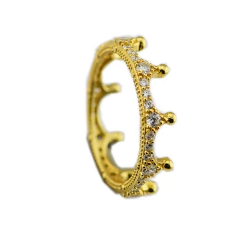 Originali 925 Sterlingas Sidabro Žiedai Moterų Žavi Karūna Sužadėtuvių Žiedas, Vestuvių Pareiškimą Papuošalai anillos Didmeninė R005