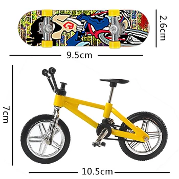 Mini Pirštų Riedlenčių Fingerboard BMX Dviračių Nustatyti Įdomus Skate Lentos Mini Dviračiai Žaislai Vaikams, Berniukams, Vaikams Dovanos Vaikams, Žaislai