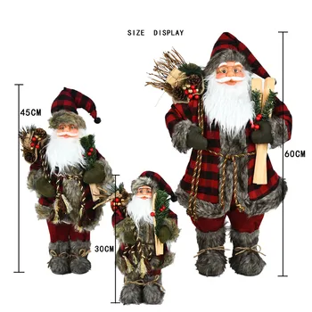2020 Naujų Kūrybinių Santa Claus 60cm Linksmų Kalėdų Dekoracijos Namų Vaikų Naujųjų Metų Žaislą Dovanų Navidad Gimdymo Namų Dekoro