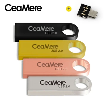 CeaMere C3 USB Flash Drive 8GB/16GB/32GB/64GB Pen Ratai Pendrive USB 2.0 Flash Drive, Memory stick, USB diskas 512MB, 256MB Nemokamai OTG