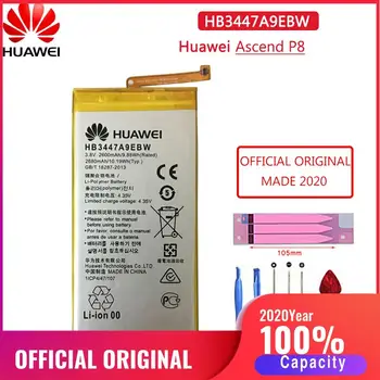 HB3447A9EBW Naujas Originalus Huawei, Baterija Huawei Ascend P8 GRA-L09/UL00/CL00/TL00/TL10/UL10 Pakeitimo Baterijas Bateria