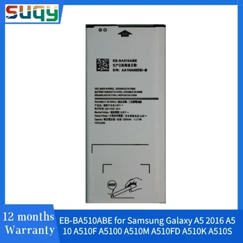 Suqy Akumuliatorių Baterijos Samsung Galaxy A5 2016 A510 A510F A5100 A510M A510FD A510K A510S Baterijų EB-BA510ABE Nekilnojamojo 2900mAh