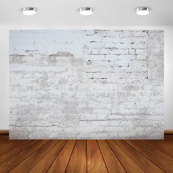 Baltos spalvos Plytų Sienos Fotografijos Fonas Retro Kaimiškas Plytų Siena 
