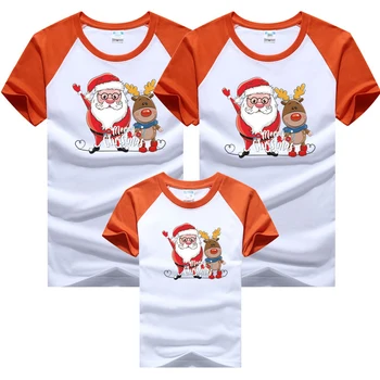 Kalėdų, Naujųjų Metų marškinėlių Komplektus Šeimos derinti Drabužius Kalėdų Šeimos Komplektus Tėtis, Mama ir aš, Tėvas, Motina, Dukra ir Sūnus