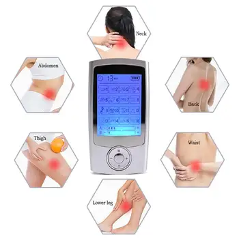 Sidabras 16 Režimas Skaitmeninių Elektroninių Impulsų Massager Elektroninių Mini Asmens Nervų Stimuliatorius Elektro Stimuliacija Skausmas