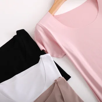 2021 nauja mada moterims t-Shirt moterims, medvilnės, trumpomis rankovėmis, Atsitiktinis vasaros vientisos spalvos viršūnes marškinėlius