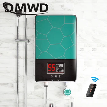 DMWD Nuotolinio Valdymo Elektrinis Momentinis Karšto Vandens Šildytuvas Vonios kambarys, Virtuvė Tankless Bakstelėkite Šildymo Dušas, LED Temperatūros Ekranas