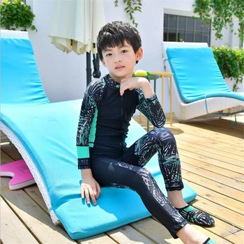 2020 Šeimos tėvo dukra atitikimo maudymosi kostiumėlį skaičius 2/3 vienetų, vyrų, mergaičių vaikams naršant maudymosi kostiumėliai ilgomis rankovėmis UV apsaugoti paplūdimio plaukti medžiaga