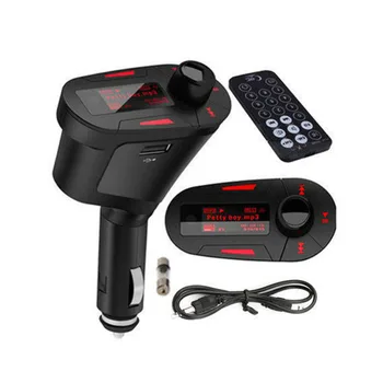 Naujas Karšta Raudona LCD Automobilinis MP3 grotuvas Muzikos Grotuvas Wireless FM Siųstuvas Moduliatorius LCD, USB, SD MMC Raudonos Šviesos Nuotolinio Valdymo