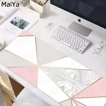 Maiya Gražus Anime Rožinė Aukso Balto marmuro Nešiojamas Kompiuteris Gumos Kilimėlis KOMPIUTERIO, Kompiuterinių Žaidimų kilimėlis
