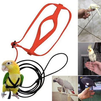 Anti-bitės skrydžio Mokymo Virvę Papūga Paukštis Diržų Komplektai Ultralight Panaudoti Pavadėlio Minkštas Nešiojamas Pet Žaislais