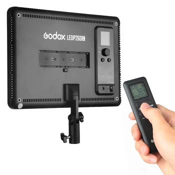 Godox 3pcs LEDP260C 30W Portable LED Vaizdo Šviesos 3300K-5600K Reguliuojamas Spalvos Temperatūra grupė Lempa su 3pcs 2M Šviesos Stendas