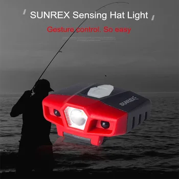 SUNREI H50 Mini Žvejybos Įkrovimo Jutiklis, Žibintų Nešiojamų 3 Rūšių Jutikliai, Vandeniui USB Įkrovimo Skrybėlę Šviesos