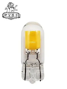 5vnt T10 W5W LED 1.2 W stiklo automobilių dega 12V motociklo lempa Patalpų šviestuvas, licencijos plokštės skaitymo lemputės