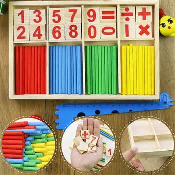 Vaikams, Mediniai Švietimo Žaislai, Skaitmeninis Stick Montessori Mokymo Pagalbos Montessori Matematikos Nušvitimą Žaislas Kūdikiui Dovanų