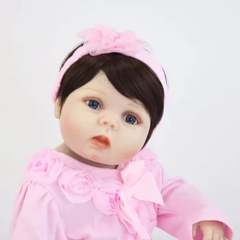 55cm Full Silikono Reborn Baby Lėlės Gyvas Gyvas Vlnyl Naujagimių Mergaičių Bonecas Maudytis prieš Miegą Žaislas Vaiko Gimtadienio Dovana
