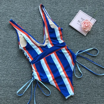 Seksualus vientisi maudymosi kostiumėlis Moterims maudymosi Kostiumėliai, 2021 Monokini Push Up Maudymosi Kostiumas Gali Moterų Paplūdimio V Kaklo Bather Uždaras Plaukimo Kostiumas XL