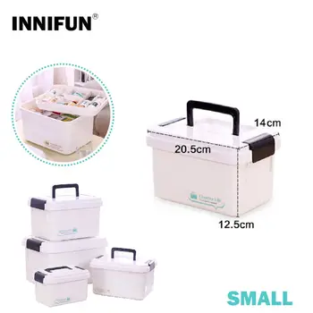 Namų ūkio nešiojamų medicina box( MAŽAS DYDIS ) multi-tinklelis multi-funkcija plastiko talpinimo ligoninės vaistinė