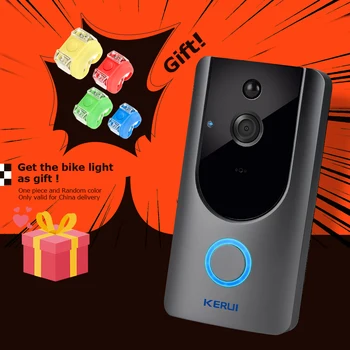 KERUI 720P Vaizdo Doorbell Kamera, Domofonas Baterijos Doorbell Belaidžio Varpelių IP Wifi Home Security Telefono Fotoaparato Jutiklis
