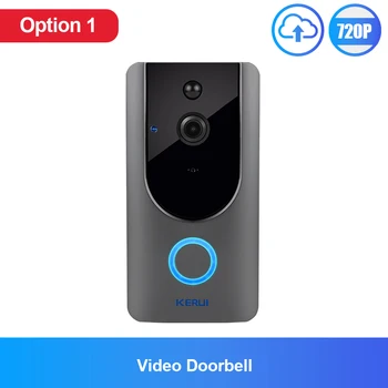 KERUI 720P Vaizdo Doorbell Kamera, Domofonas Baterijos Doorbell Belaidžio Varpelių IP Wifi Home Security Telefono Fotoaparato Jutiklis