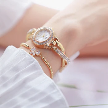 BS Karšto Prabanga Kvarciniai rankiniai laikrodžiai Moterims Vandeniui Lydinio Apyrankė Laikrodis Kilnus Spalvingas Lady Žiūrėti Montre Femme Reloj Mujer W5