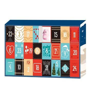 Kalėdų vaikų dovanų kramtomosios gumos kristalų purvo 24 numeriai advento dieną atgalinės atskaitos dovanų kalendorių 