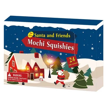 Kalėdų vaikų dovanų kramtomosios gumos kristalų purvo 24 numeriai advento dieną atgalinės atskaitos dovanų kalendorių 
