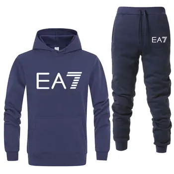 2020 nauji vyriški sportiniai, vyriški rudenį/žiemą gobtuvu palaidinukė vilnos hoodie kostiumas sportinę puloveris dviejų dalių atsitiktinis marškinėlius