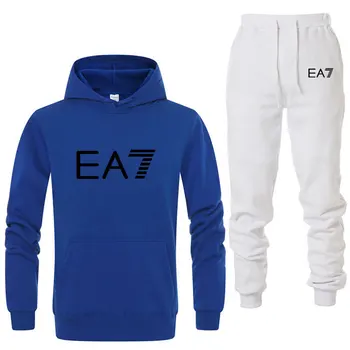 2020 nauji vyriški sportiniai, vyriški rudenį/žiemą gobtuvu palaidinukė vilnos hoodie kostiumas sportinę puloveris dviejų dalių atsitiktinis marškinėlius