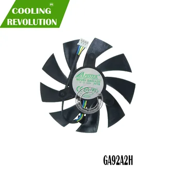 Visiškai naujas originalus, skirtas ZOTAC ŽAIDIMŲ GeForce GTX 1660 Ti AMP 6GB GDDR6 grafikos plokštės ventiliatorius GA92A2H DC12V 0.35 A 4Pin