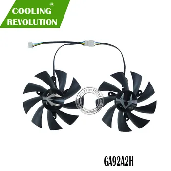 Visiškai naujas originalus, skirtas ZOTAC ŽAIDIMŲ GeForce GTX 1660 Ti AMP 6GB GDDR6 grafikos plokštės ventiliatorius GA92A2H DC12V 0.35 A 4Pin