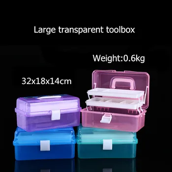 32x18x14cm Multi-tinklelis Plastikiniai dėklai Namų Nešiojamų Lauke Makiažas Laikymo Dėžutė Mažos Bakalėjos Dėžutė Papuošalų Dėžutė Įrankių dėžė