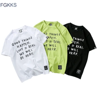 FGKKS Mados Prekės ženklo vyriški T-shirt 2020 m. Vasarą Vyrams T Shirts Hip-Hop Tee Viršūnes Harajuku Hip-Hop Streetwear Vyrų T-Shirts