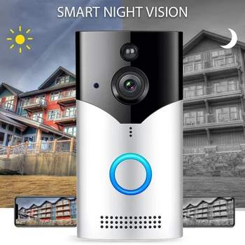 Tuya Smart Video Doorbell HD 1080P WiFi doorphone Domofonas Stebėti Naktinio Matymo Dviejų krypčių Garso Namų Saugumo kamerų Stebėti