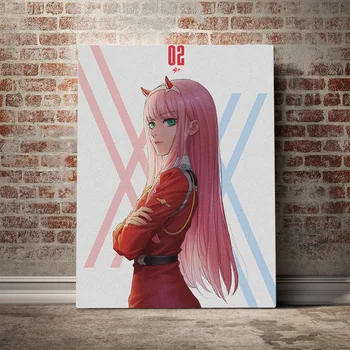 Anime mergina gražus anime nulis du drobės tapybos dekoro sienos menas nuotraukas tyrimas namo kambarį apdaila spaudinių plakatas