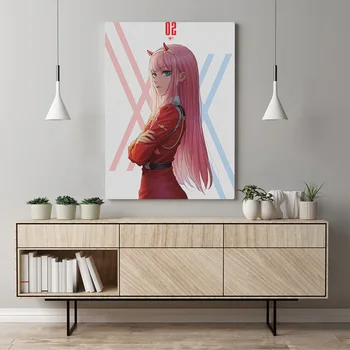 Anime mergina gražus anime nulis du drobės tapybos dekoro sienos menas nuotraukas tyrimas namo kambarį apdaila spaudinių plakatas