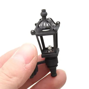Miniatura Streetlight LED Elektroniniai Produktai, Kraštovaizdį Lėlės Namas Priedai Modeliavimas Gatvių Žibintai 