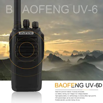 BAOFENG UV-6 Walkie Talkie Nešiojama VHF UHF136-174/400-470MHz dvikrypčio Radijo ryšio Laikomo mobiliojo Radijo Ryšio radijo stotelė