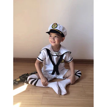Vaikų Choras Etapo Rezultatus Kostiumas Vaikams Baby Berniukas Ir Mergaitė Išgalvotas Armijos Sailor Vienodas Helovinas Japonijos Apranga, Šokių Cosplay Dėvėti