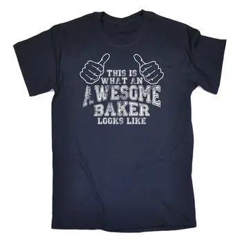Nuostabus Baker VYRAI T-SHIRT gimtadienio virėjas virėjas virimo kepimo pyragas juokinga dovana