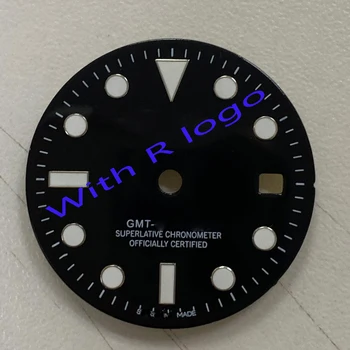 GMT/SAULĖS laikrodžio ciferblatas 29mm mėlynos šviesos Tinka ETA2824,2836,Japonija 8215,8200,821 A ir DG 2813 judėjimas