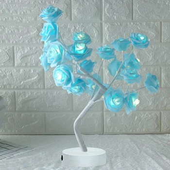Led lempos, Rožė, Medis, Gėlių Formos USB Prievado ir Baterija Dekoratyvinis LED Lentelė Žibintai Šalys,Kalėdų,Vestuvių H 45cm Naktį Šviesos