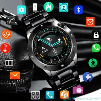 2021 Verslo Smart Laikrodžiai jutiklinių Mens IP68 Vandeniui Fitneso Žiūrėti Luxury Smart Watch vyrų Sporto Laikrodžio Valandos