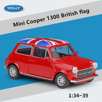 WELLY 1:36 Mini Cooper 1300 lydinio automobilio modelio mašinos Modeliavimo Kolekcijos žaislas pull-back transporto priemonės Dovanų kolekcija