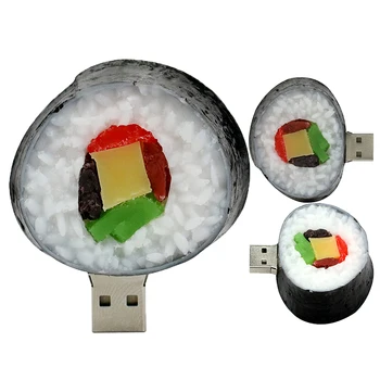Pendrive Animacinių filmų korėjos Suši Hamburger Maisto USB Flash Drive, Pen Drive 4GB 8GB 16GB 32GB 64GB USB 2.0 Flash Memory Stick Dovanos