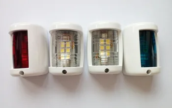Jūrų Laivu Mini Topo/Laivagalio/Dešinė/Uosto Navigacijos Lemputė 12V LED Viena Balta
