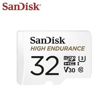 SanDisk Didelės Ištvermės Micro SD Kortelė 32GB 64GB 128GB 256 GB Atminties Kortelė Su Adapteriu Flash Kortelės Stebėjimo kamerų Sistema