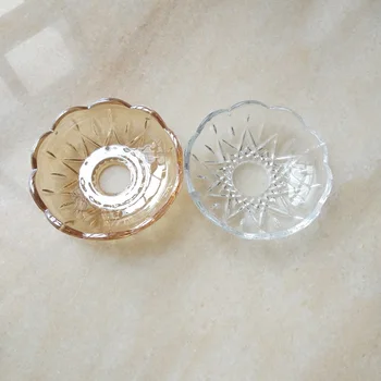 2vnt/daug D110XH34mm šampano Europos stiliaus lempos atspalvis gėlių stiklo dubenėlį liustra dekoratyvinis diską. dėklas apšvietimo reikmenys