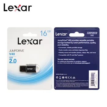 Lexar USB 2.0 USB Flash Drive 32GB Pen Ratai Pendrive 16 GB Memory Stick Didelės Spartos USB Disko Originalus JumpDrive V40